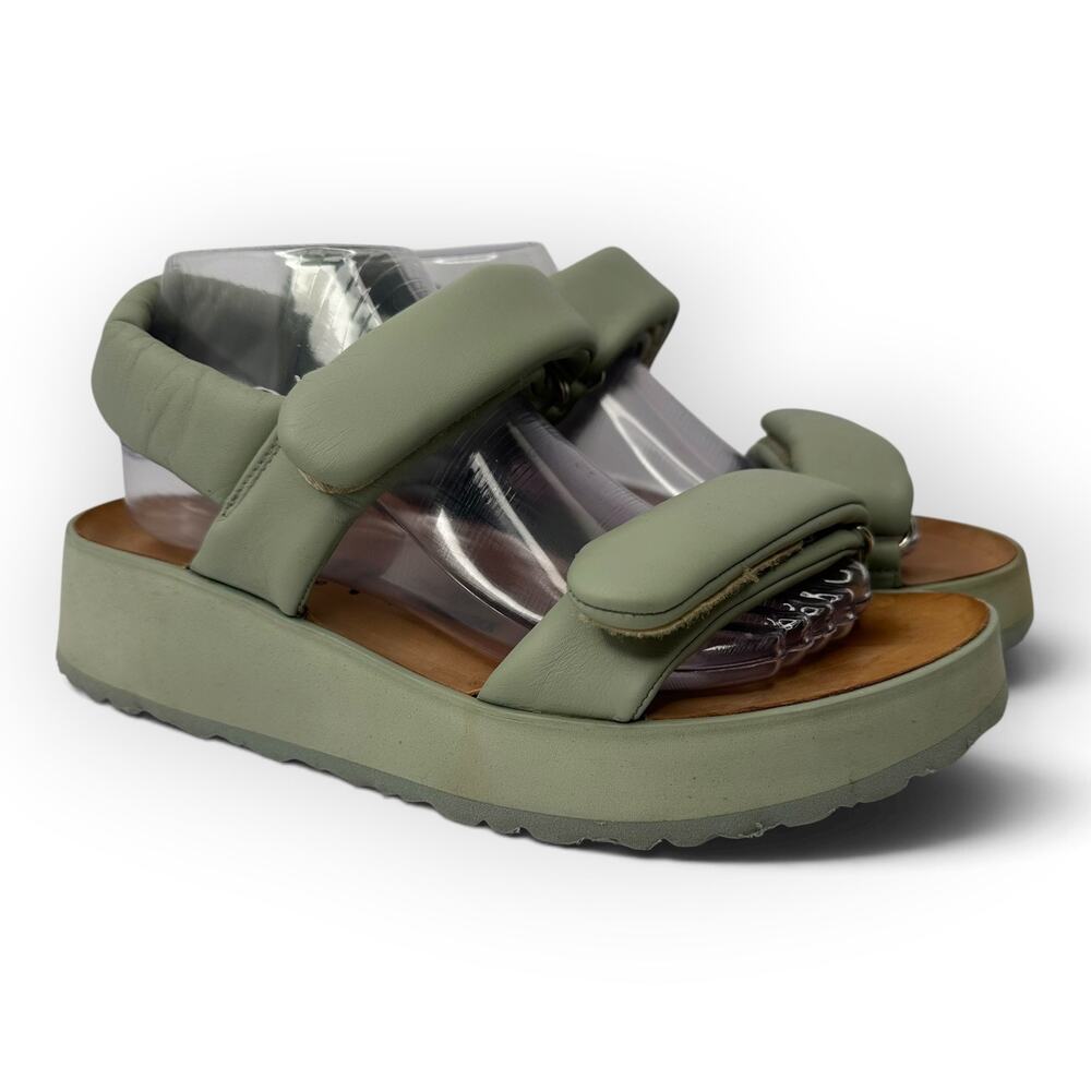 Papillio Birkenstock Women size 40 9 Sage Green Desa Platform Sandals Flatform